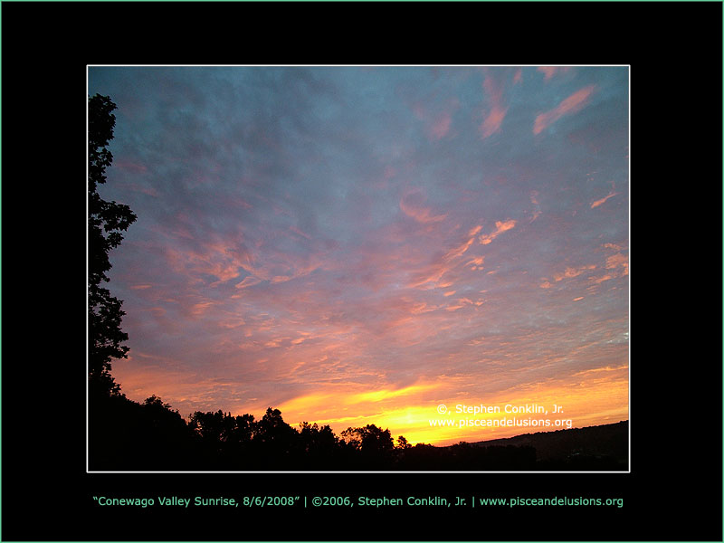 Conewago Valley Sunrise, 8/6/2006 Conewago Valley Sunrise, 8/6/2006