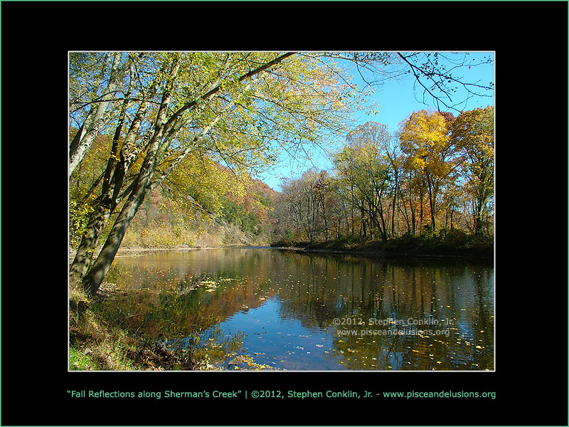 Fall reflections along Sherman's creek Fall reflections along Sherman's creek