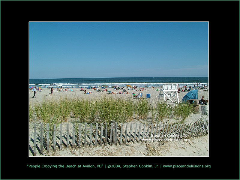 People Enjoying the Beach at Avalon, NJ People Enjoying the Beach at Avalon, NJ