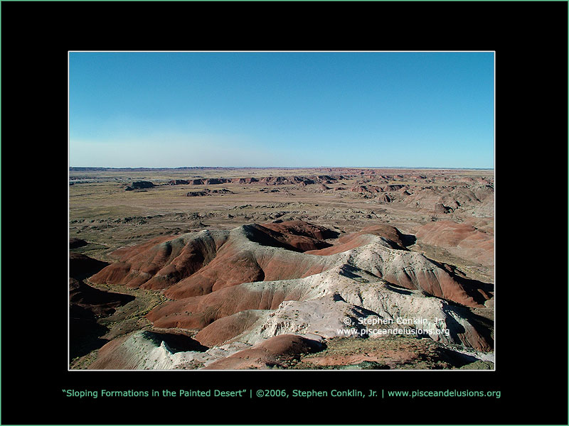 Sloping Formations Inside the Painted Desert