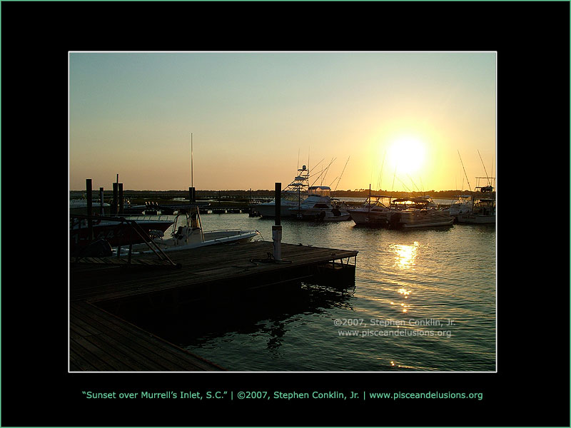 Sunset over Murrell's Inlet, S.C. Sunset over Murrell's Inlet, S.C.