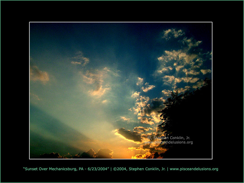 Sunset Over Mechanicsburg, PA, 6/23/2004 Sunset Over Mechanicsburg, PA, 6/23/2004