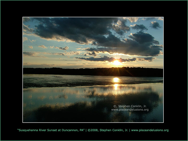 Susquehanna River Sunset at Duncannon, PA Susquehanna River Sunset at Duncannon, PA