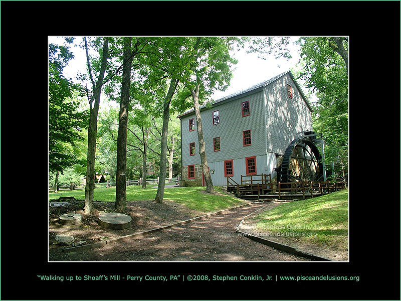 Walking up to Shoaff's Mill Walking up to Shoaff's Mill