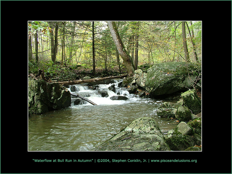 Waterflow at Bull Run in Autumn Waterflow at Bull Run in Autumn